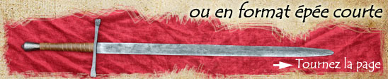 épée courte forgée médiévale